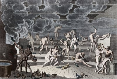 Een Russische badhuis, 1811 door Korneev