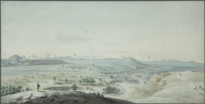 Uitzicht op het Konstantinogorsk Fort vanaf de Berg Mashuk, 1805 door Korneev