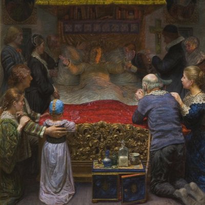 Dood van Leonora Christina in het klooster van Maribo, 1897 door Kristian Zahrtmann
