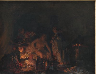 Leonora Christina wordt ondervraagd in de gevangenis door Kristian Zahrtmann