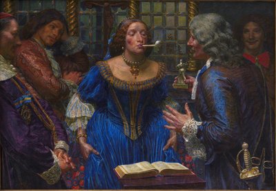 Koningin Christina in Palazzo Corsini door Kristian Zahrtmann
