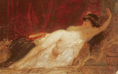 Slapende Bacchante door Károly Lotz