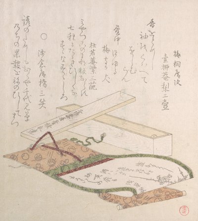 Kakemono en zijn doos, 18e-19e eeuw door Kubo Shunman