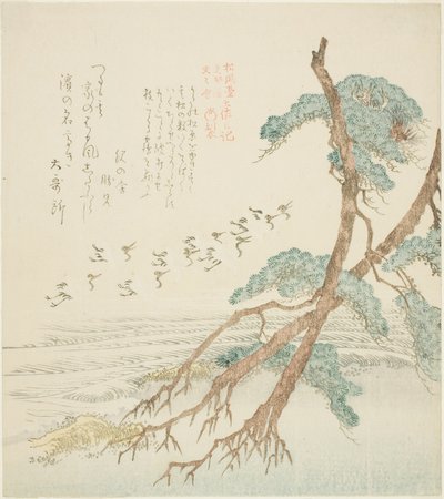 Pijnbomen, uit de serie "Tosa Dagboek voor de Shofudai, Hisakataya, en Bunbunsha (Shofudai Hisakataya Bunbunsha Tosa nikki)" door Kubo Shunman
