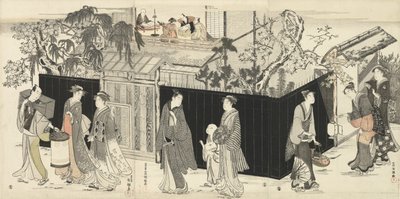 Terugkeer van een Poëziebijeenkomst, c.1785-89 door Kubo Shunman