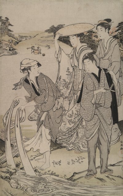 Tamagawa in de Provincie Musashi uit de Zes Juweelrivieren door Kubo Shunman