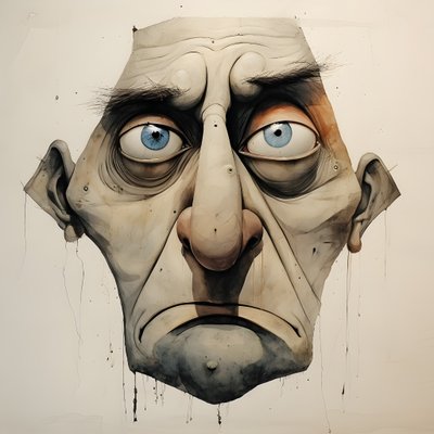 200 jaar oude gigantische schattige oger gezicht 3 door Kurt Heppke
