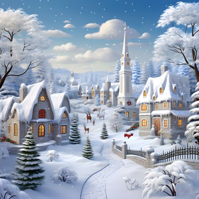 3D Sneeuwerige Kerst 1 door Kurt Heppke