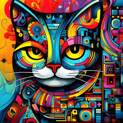 Abstracte kattenpatronen 4 door Kurt Heppke