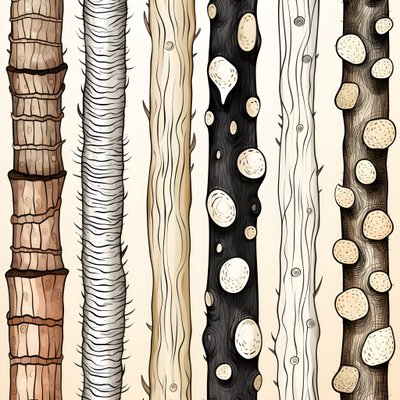 Boomstamsecties, boho-clipart, boho-tekenpatroon, boho-stam 1 door Kurt Heppke