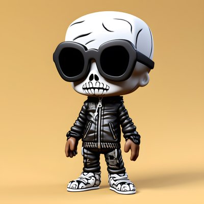 Chibi klein skelet 2 door Kurt Heppke
