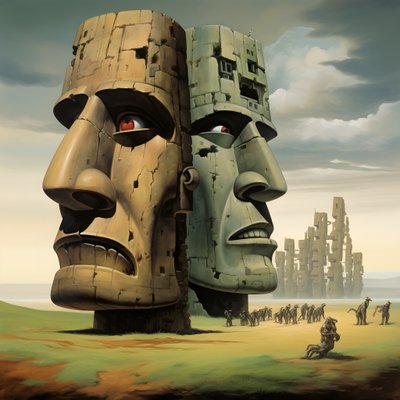 Paaseiland Moai 3 door Kurt Heppke