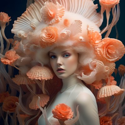 een close-up portret van de mooie onderwater Actinia zeeanemonen bloemen godin 3 door Kurt Heppke