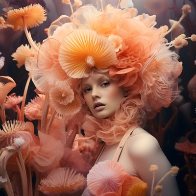 een close-up portret van de mooie onderwater Actinia zeeanemonen bloemen godin 4 door Kurt Heppke