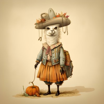 Lama, 18e eeuw Amerika 3 door Kurt Heppke