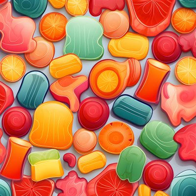Patroon van Jelly Snoepjes 3 door Kurt Heppke