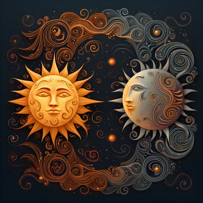 Zon en Maan 1 door Kurt Heppke