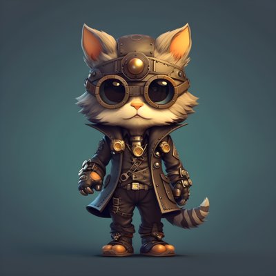 anthropomorfe schattige kat 2 door Kurt Heppke