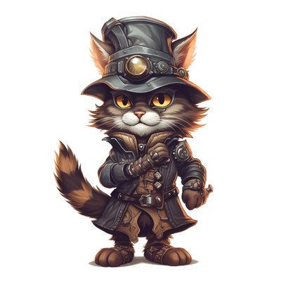 anthropomorfe schattige kat 3 door Kurt Heppke