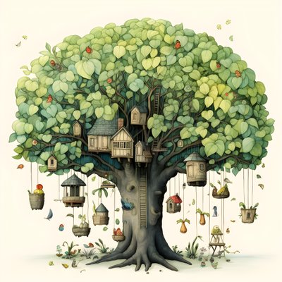 kinderillustratie bomen 3 door Kurt Heppke