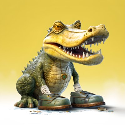 een krokodil in stripstijl 4 door Kurt Heppke
