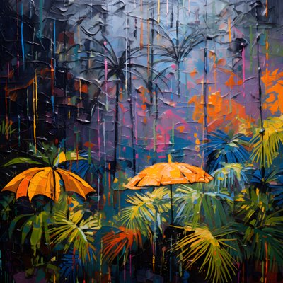 een regenachtige kleurrijke Jungle 2 door Kurt Heppke