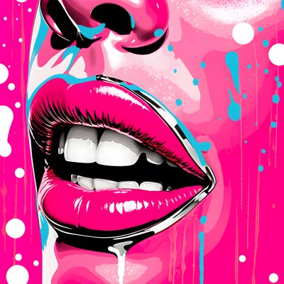 Hot pink lippen 3 door Kurt Heppke