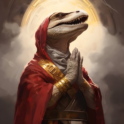 killer queen biddende T-Rex 2 door Kurt Heppke