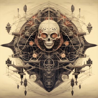 Leonardo da Vinci concept schets album artwork wortel van een boom die uit de grond groeit en als Jack en de bonenstaak naar de hemel reikt 4 door Kurt Heppke