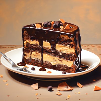 chocolade karamel rabarber taart 4 door Kurt Heppke
