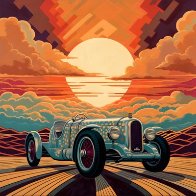 Minimalistisch meesterwerk in de stijl van Shepard Fairey ter herdenking van de Grand Prix van Monaco 1940 3 door Kurt Heppke