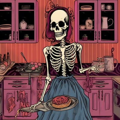 De geest in de keuken door Maddy Connelly kunstwerk door Kurt Heppke