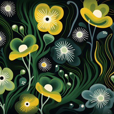 Moderne abstracte vormen Marimekko 1 door Kurt Heppke