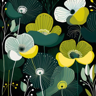 Moderne abstracte vormen Marimekko 4 door Kurt Heppke