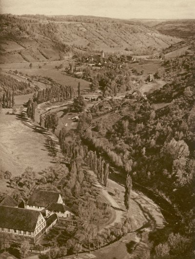 Rothenburg o d T, Taubertal door Kurt Hielscher