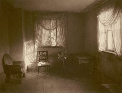 Weimar, Abendsonnenstrahl in Goethes Arbeitszimmer im Gartenhaus door Kurt Hielscher