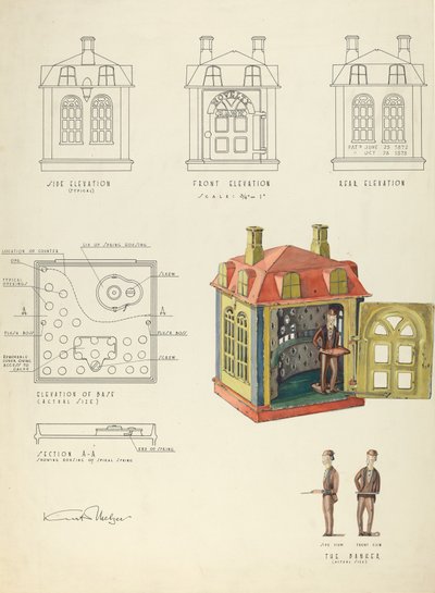 Speelgoedbank, 1935-1942 door Kurt Melzer