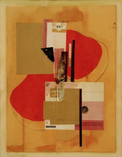 2 Rode Vlekken door Kurt Schwitters