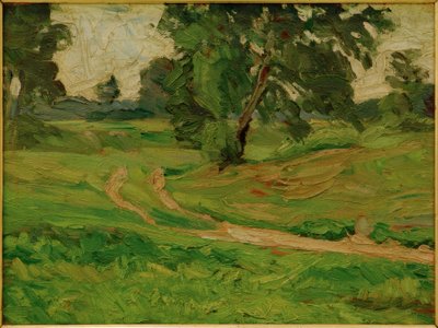 Een landschap in de zomer door Kurt Schwitters