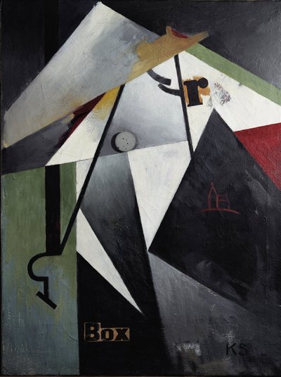 Box-R-Bild door Kurt Schwitters