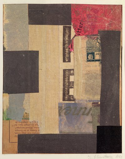 Collage, 1923 door Kurt Schwitters
