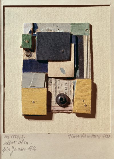 Collage, 1936 door Kurt Schwitters