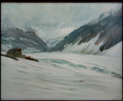 Diep water met sneeuw door Kurt Schwitters