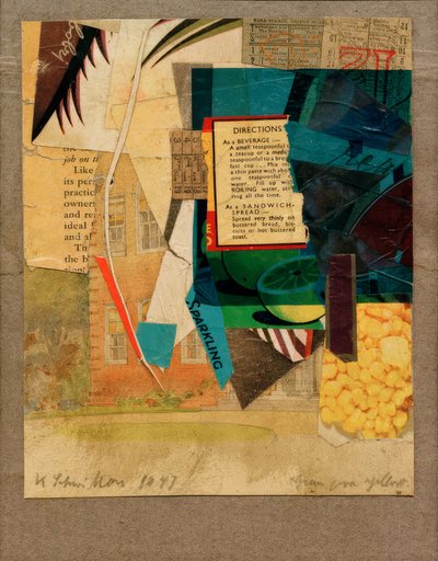 Groen over geel door Kurt Schwitters
