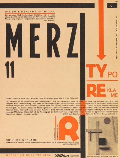 Merz 11. Typoreklame door Kurt Schwitters