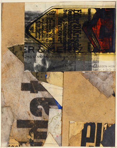 Merzbild, 1922 door Kurt Schwitters