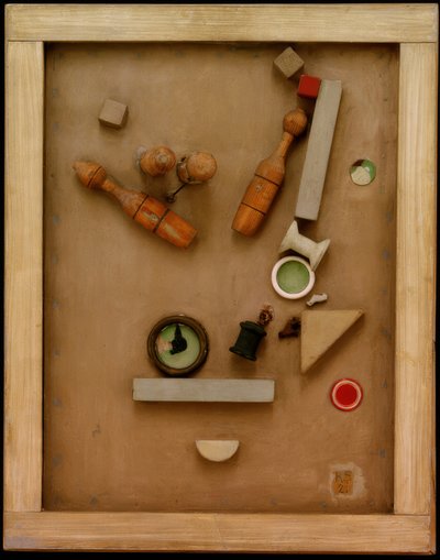 Merzbeeld 46 A. Het kegelbeeld door Kurt Schwitters