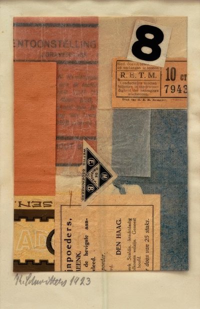 Zonder Titel (8) door Kurt Schwitters