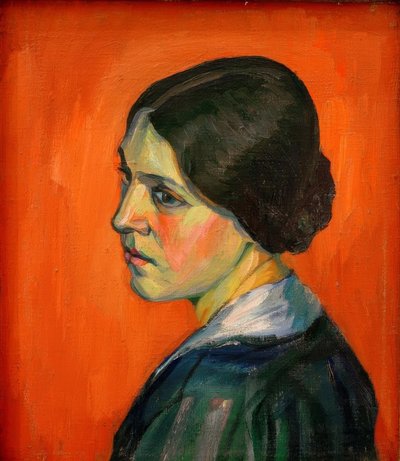 Zonder titel (Portret Helma Schwitters) door Kurt Schwitters
