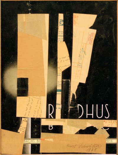Zonder titel (R DHUS) door Kurt Schwitters